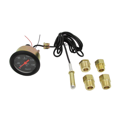 Speco Mechanical 2" Water Temperature Gauge & Sender 40°C to 120°C Black