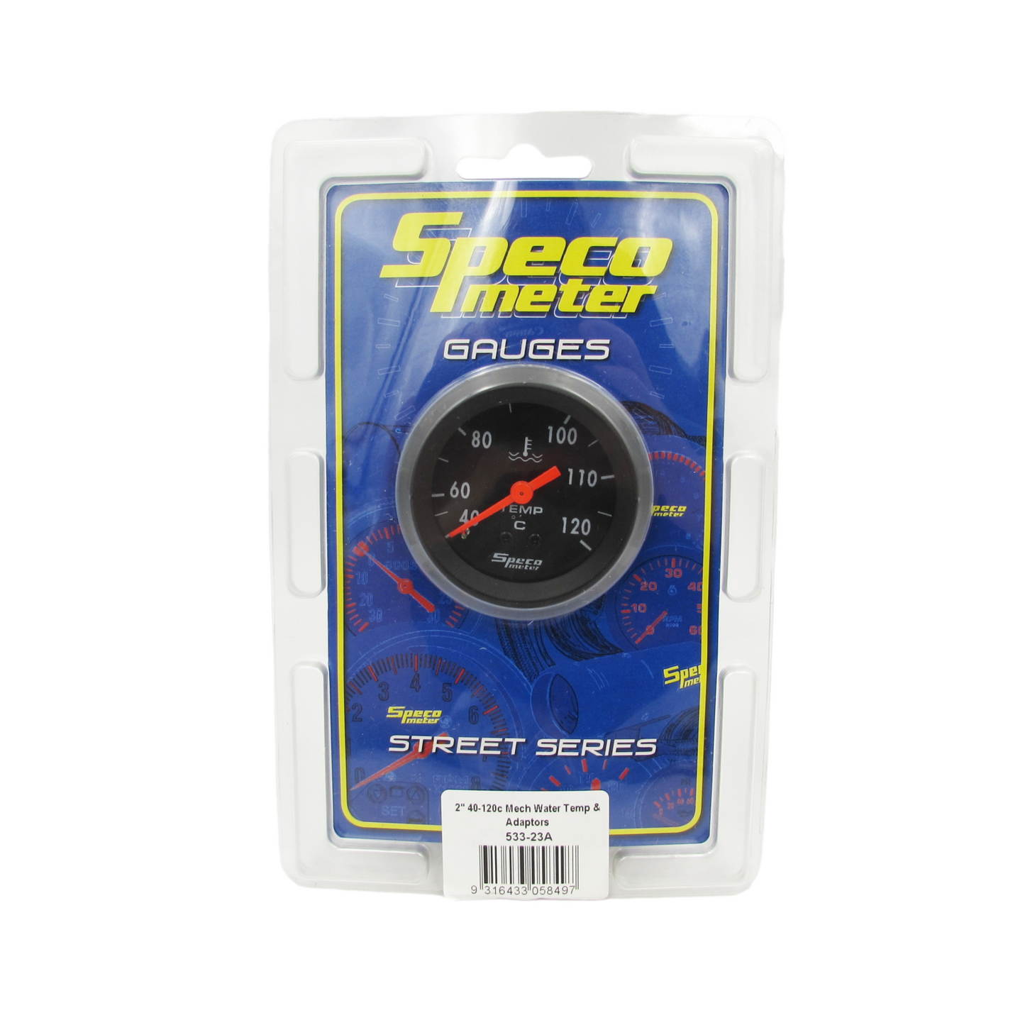 2" temperature gauge black