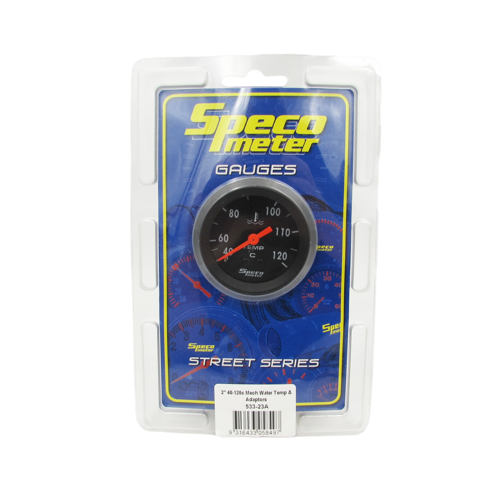 2" temperature gauge black