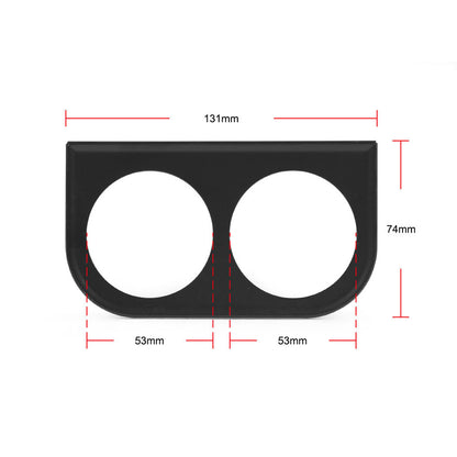Speco 541-02 Dual 2" 52mm Gauge Mounting Panel Under Dash Steel Bracket Plate