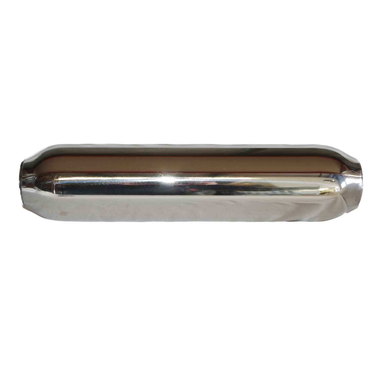 APE Stainless Steel Hotdog Muffler 2-1/4" Inch ID Centre/Centre 3-1/2" Diam x 15" Perforated (304 Stainless)
