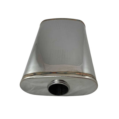 2-1/4" Performance Muffler Offset/Centre - 9" x 4" Oval, 14" Long, 304 SS