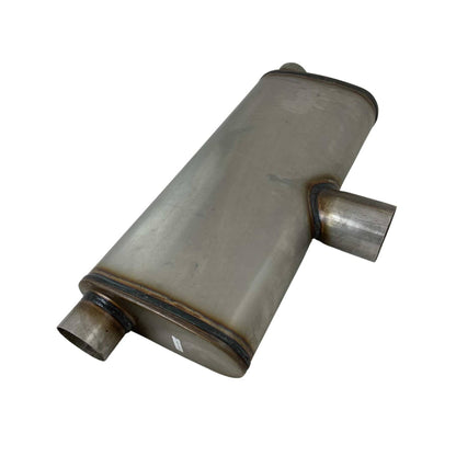 3" Performance Muffler East / West - 9" x 4" Oval, 20" Long, 409 SS