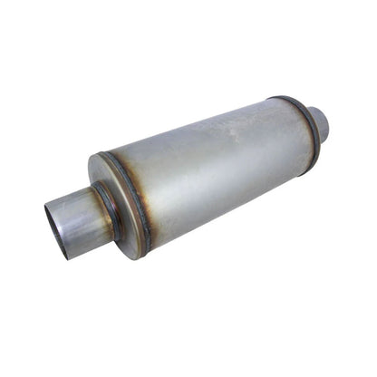 Redback Round Muffler 4" Inch ID Centre/Centre 6" Diam x 14" - Straight Through