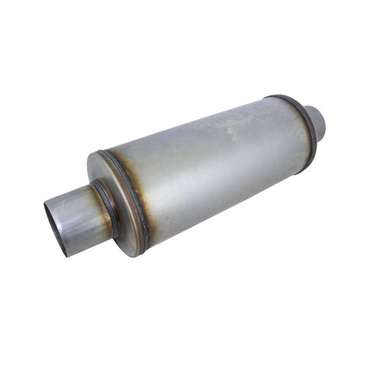 Redback Round Muffler 4" Inch ID Centre/Centre 6" Diam x 14" - Straight Through