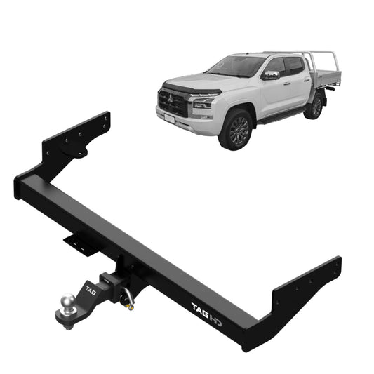 Tag Heavy Duty Towbar & Direct Fit Wiring for Mitsubishi Triton MV Without Rear Bumper Step (2024 - On)