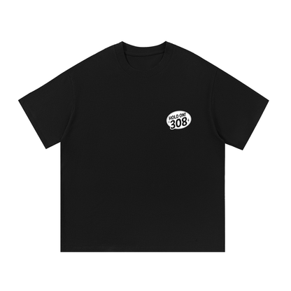 GASO "Hold On" 308 White On Black 100% Cotton T-Shirt Holden V8