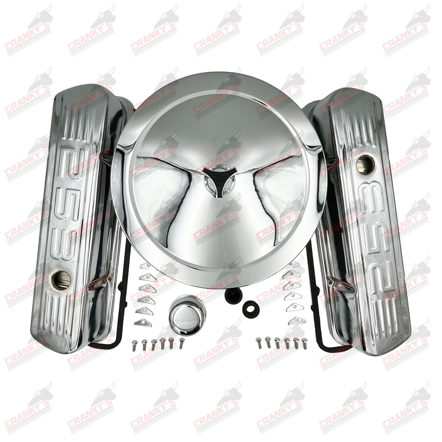 Holden V8 253 Logo Chrome Kit Rocker Covers Air Filter Breather Gaskets