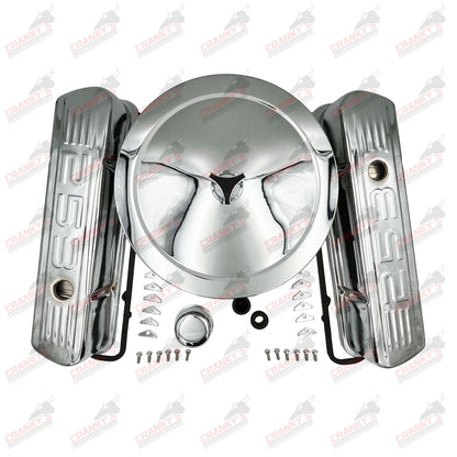 Holden V8 253 Logo Chrome Kit Rocker Covers Air Filter Breather Gaskets