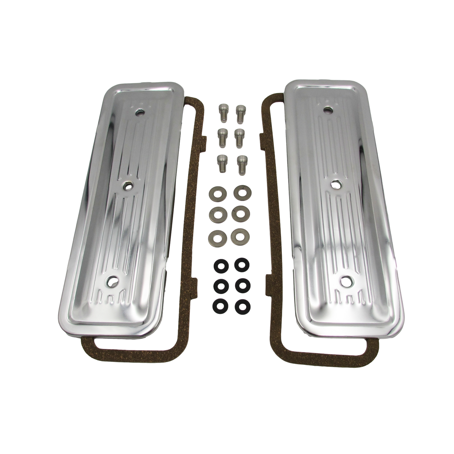 Holden Side Plate Cover Kit Chrome Finned Plates 149 161 173 179 186 202 Red
