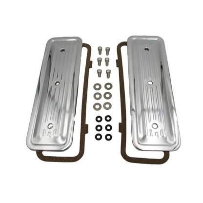 Holden Side Plate Cover Kit Chrome Finned Plates 149 161 173 179 186 202 Red