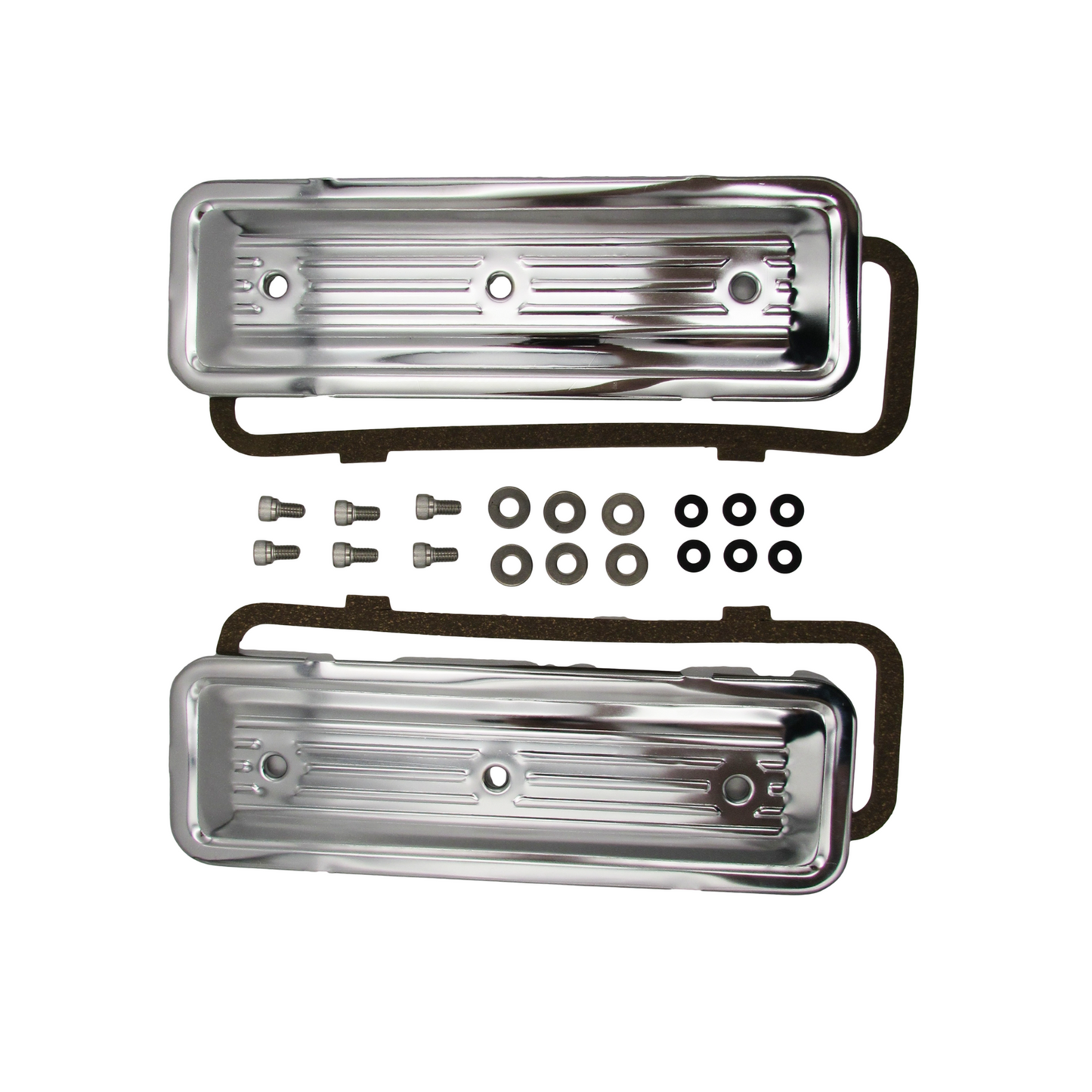 Holden Side Plate Cover Kit Chrome Finned Plates 149 161 173 179 186 202 Red