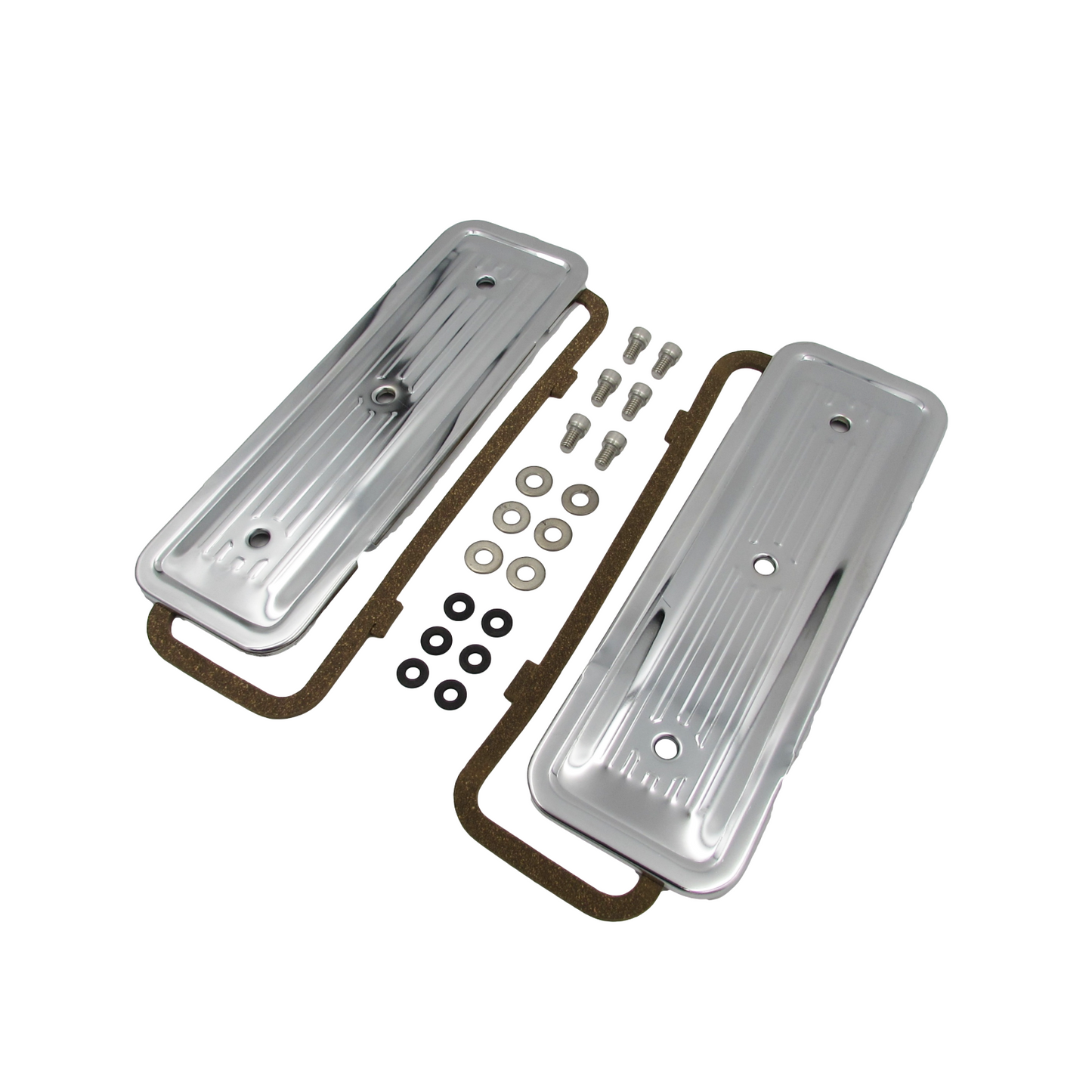 Holden Side Plate Cover Kit Chrome Finned Plates 149 161 173 179 186 202 Red