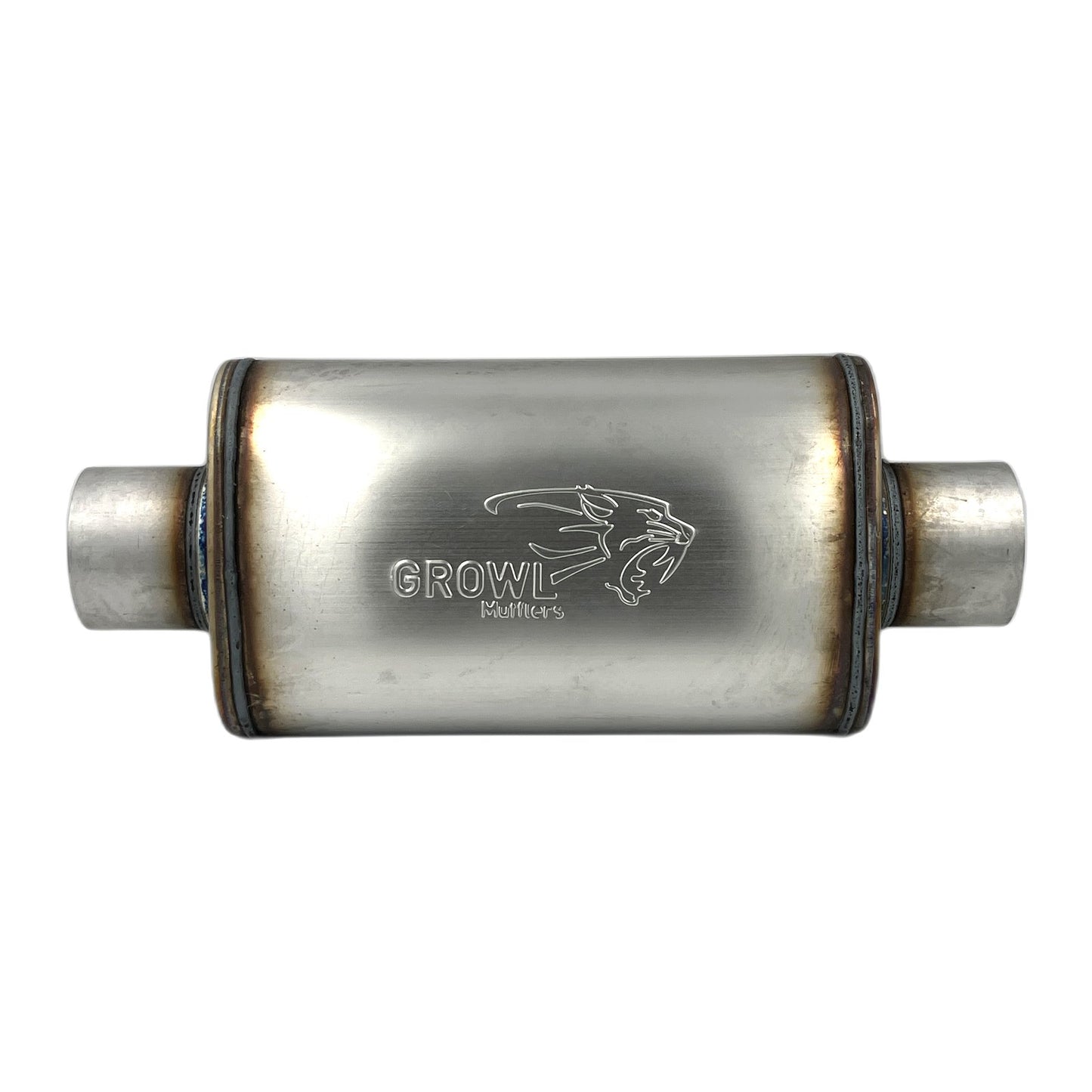 3.5" Competition Muffler 8x5x14 Oval 409 Stainless Steel Centre Centre