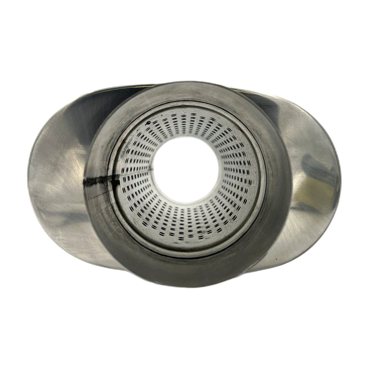 4" Competition Muffler 8x5x14 Oval Polished 409 Stainless Steel Centre Centre