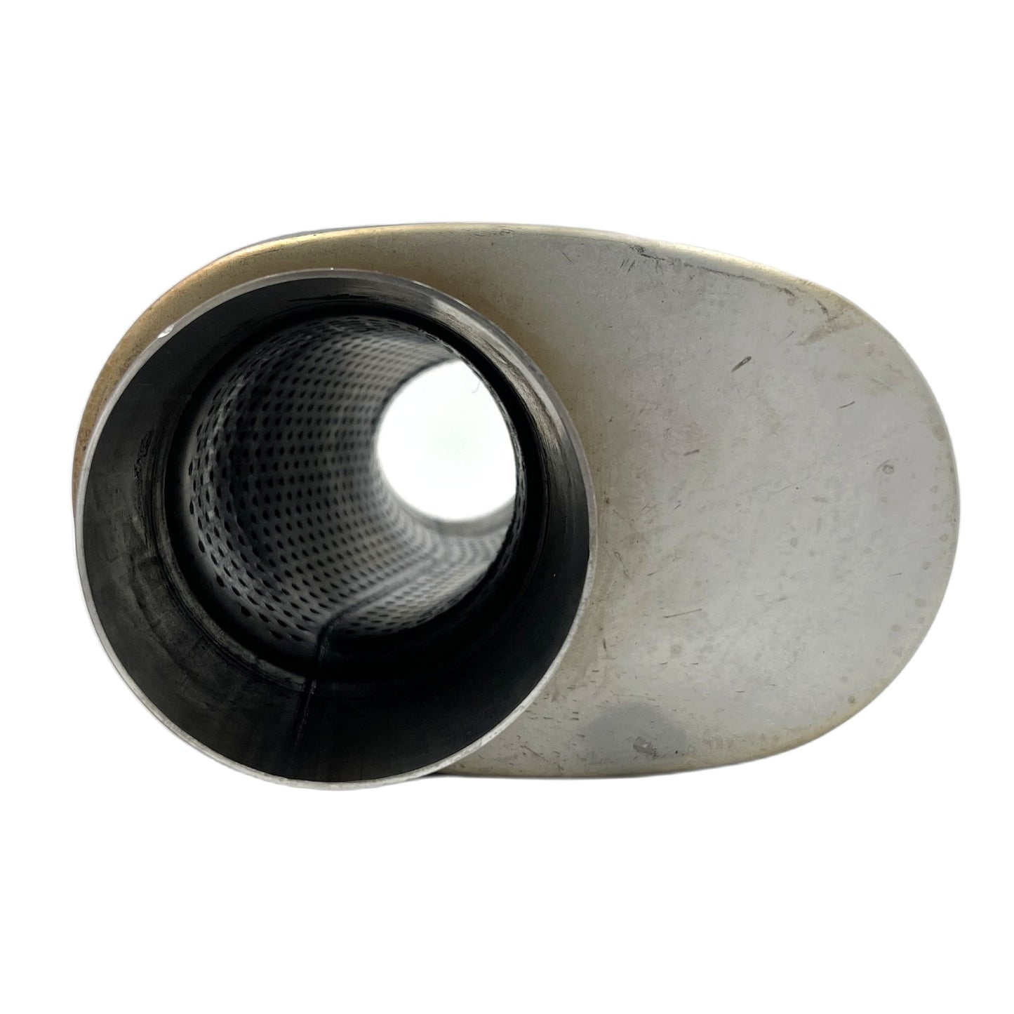 3.5" Competition Muffler 8x5x14 Oval 409 Stainless Steel Offset Centre