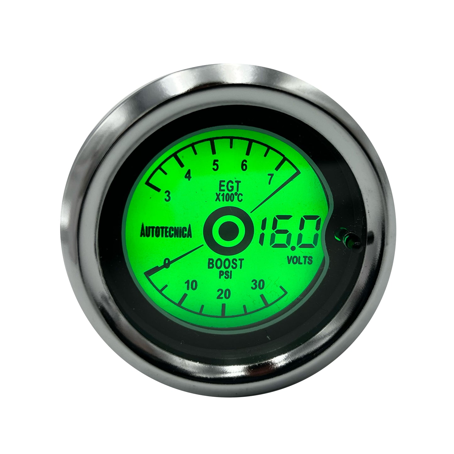 AUTOTECNICA LCD Digital 3-IN-1 Gauge EGT Pyrometer Boost Diesel Volts 52mm (2")