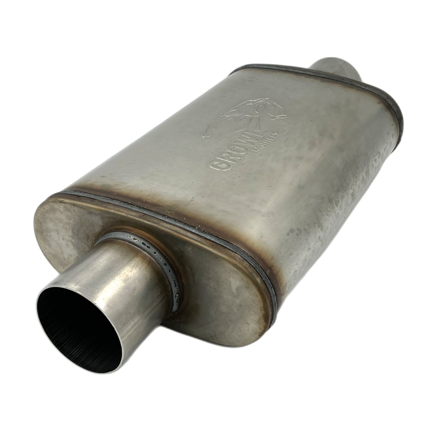 3" Competition Muffler 10x4x14 Oval 409 Stainless Steel Centre Centre
