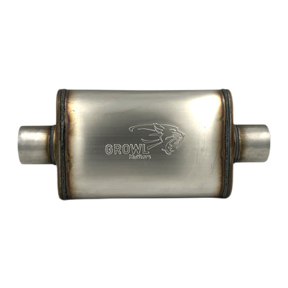 3" Competition Muffler 10x4x14 Oval 409 Stainless Steel Centre Centre