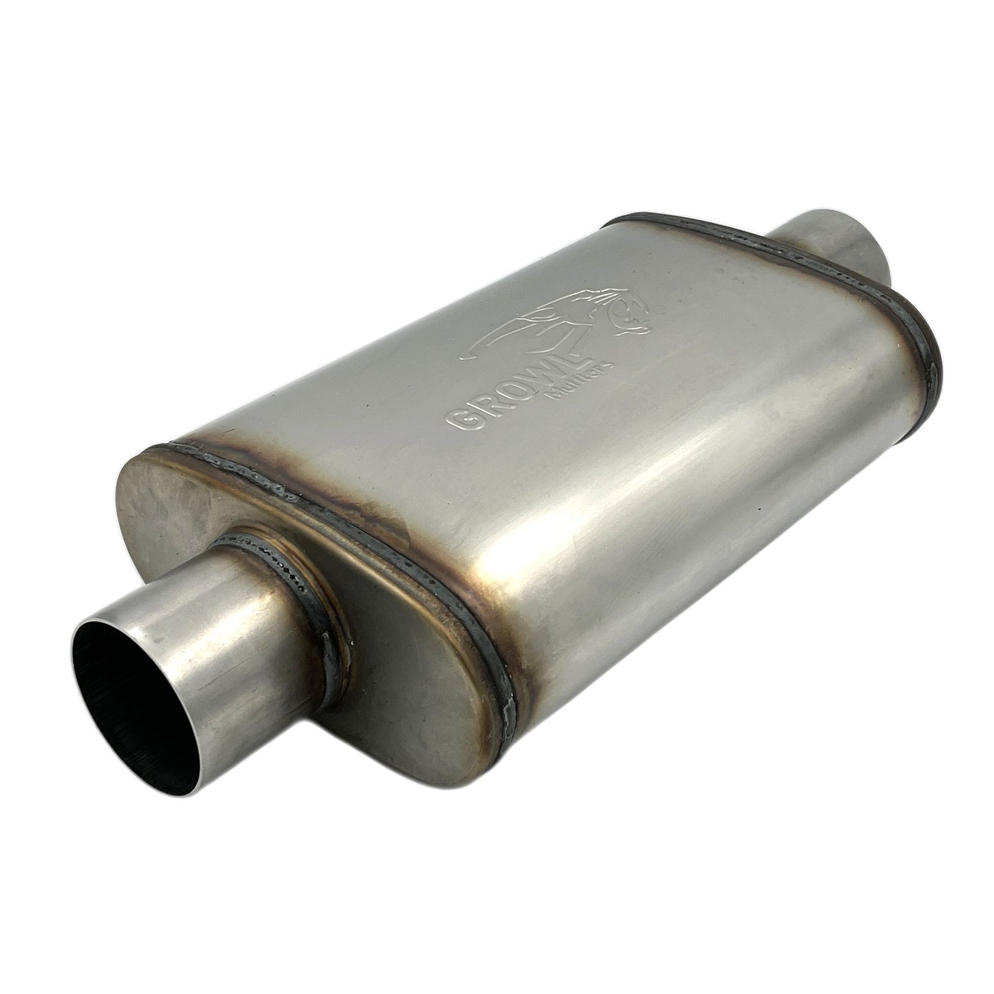 3" Competition Muffler 10x4x14 Oval 409 Stainless Steel Centre Centre