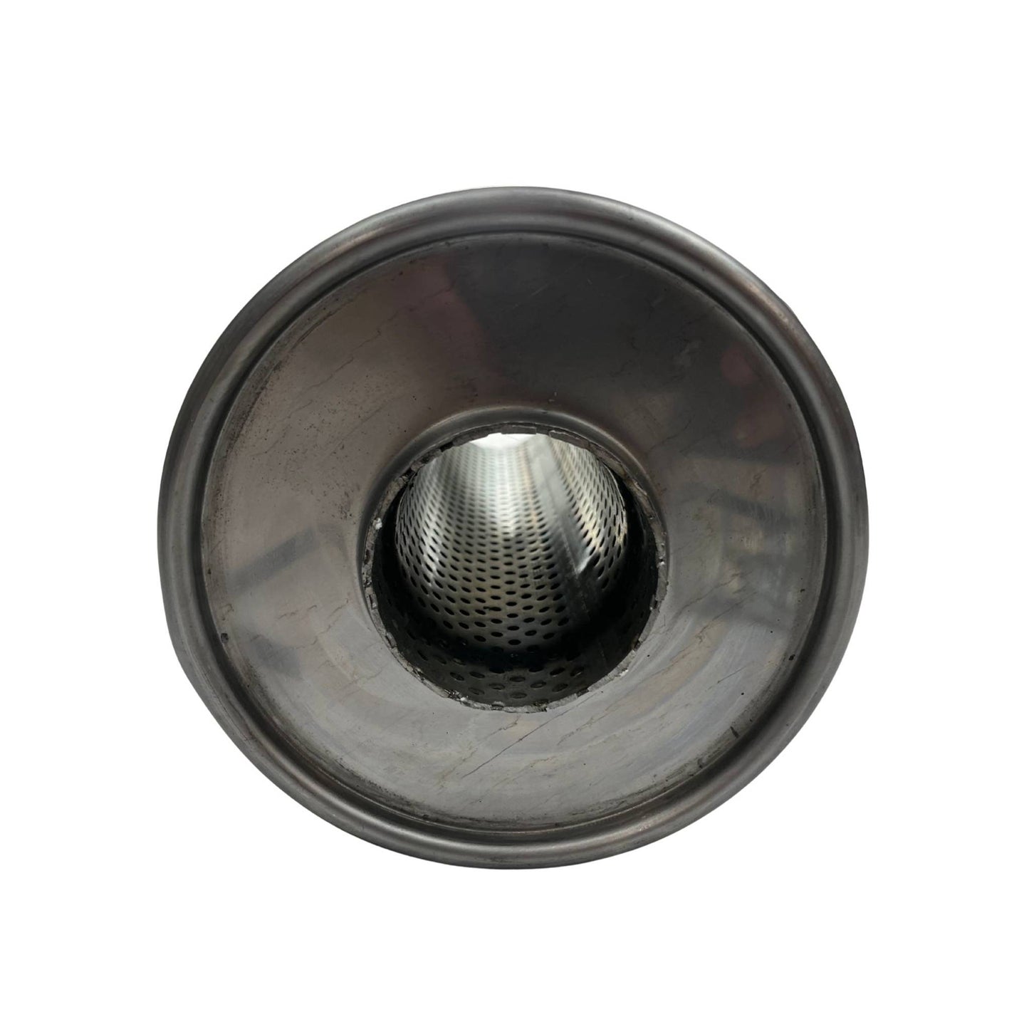 2-1/2" Performance Lukey Muffler Centre/Centre - 6" Round, 14" Long, 430 SS
