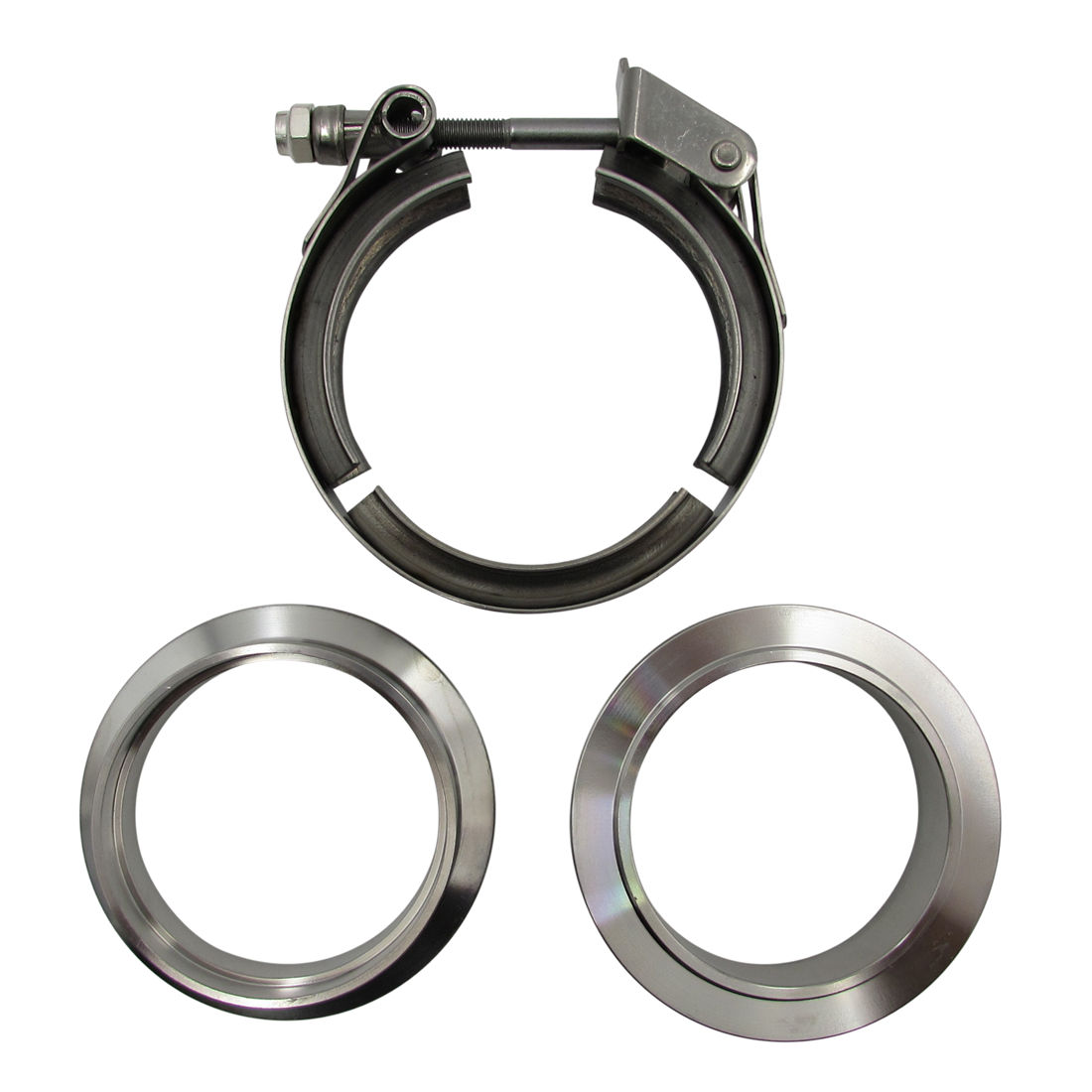2.5" (63mm) Quick Release Exhaust V Band Turbo Clamp Flange Kit - 304 Stainless Steel